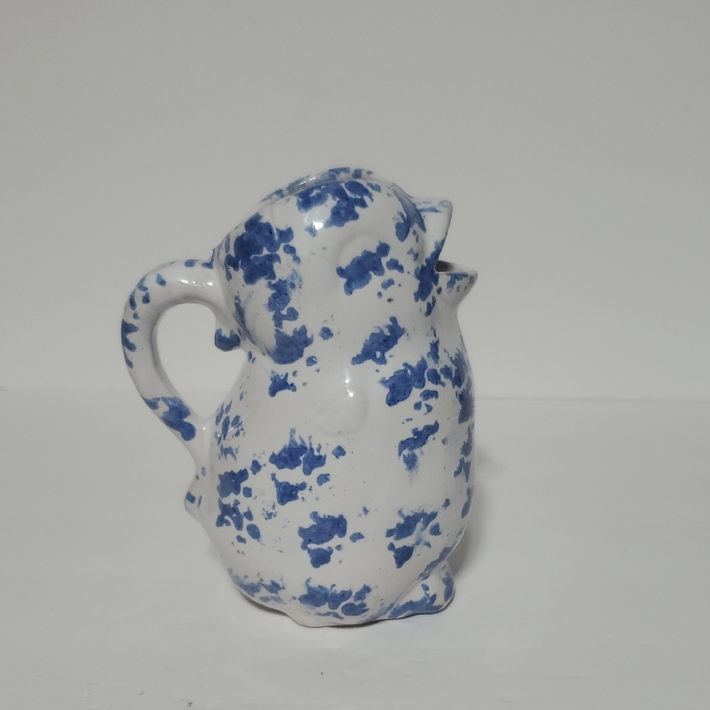 Bybee Pottery Blue And White Pitcher